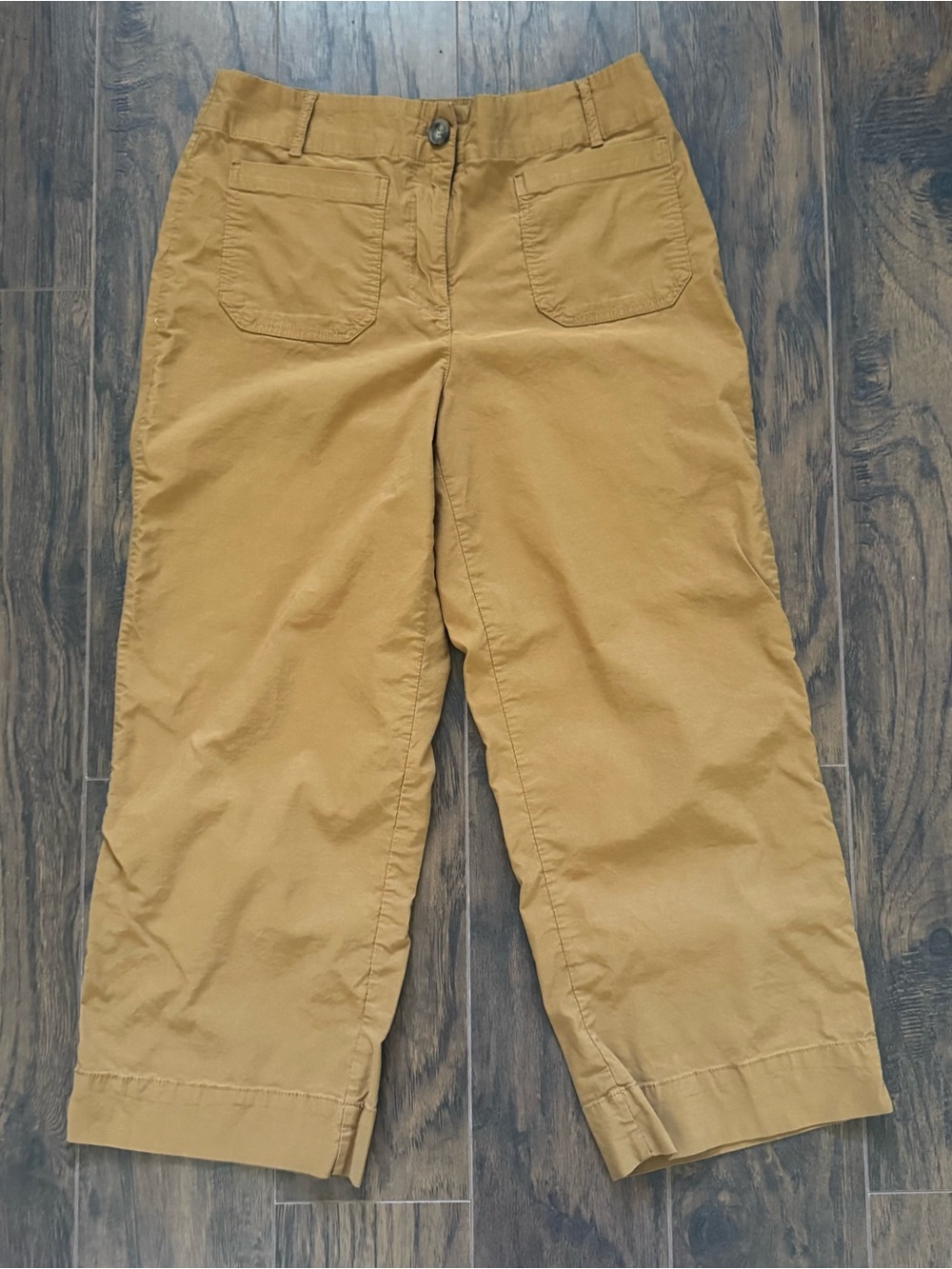 Nicole Miller Size 10 Copper Brown Wide Leg Capris
